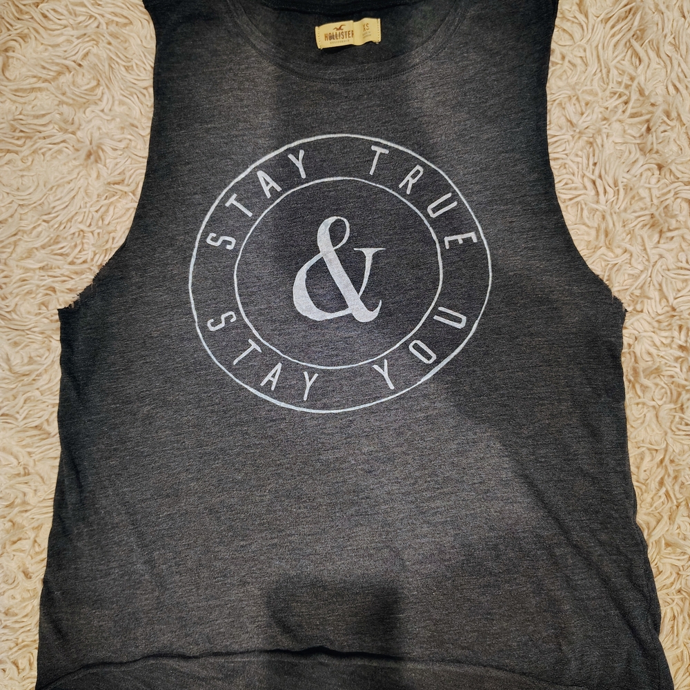 Hollister Charcoal Sleeveless Top